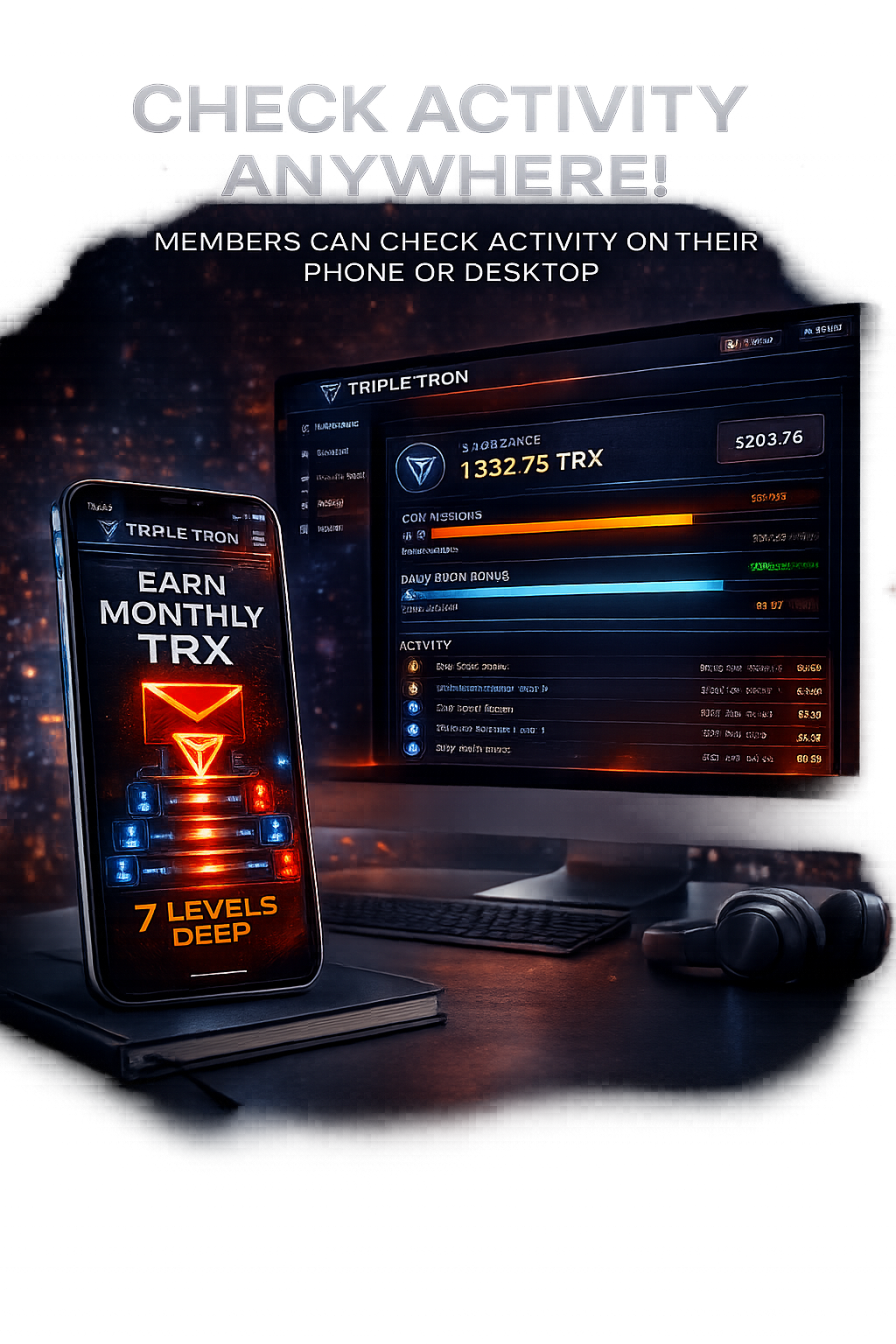 Check activity anywhere